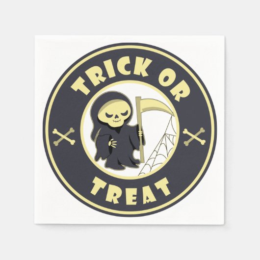 Serviette En Papier Trick ou traiter Halloween griffeur caractère (Devant)