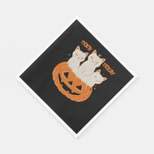 Serviette En Papier Trick ou Treat cats Classic T-Shirt (Coin)