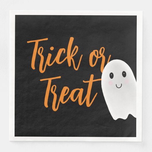 Serviette En Papier Trick ou Treat Halloween (Devant)