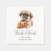 Serviette En Papier Trick & Treat Custom Pet Cocktail Mariage Napkin (Devant)