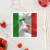 Serviette En Papier Tricolore italien (En situation)