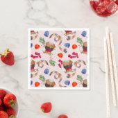 Serviette En Papier Tricot Joy (Rose Platine) - Serviettes (En situation)