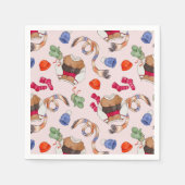 Serviette En Papier Tricot Joy (Rose Platine) - Serviettes (Devant)