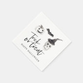 Serviette En Papier Tricoter ou traiter éffrayant | Parti Halloween (Coin)