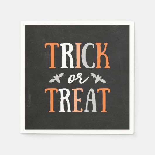 Serviette En Papier Tricoter ou traiter | Halloween (Devant)