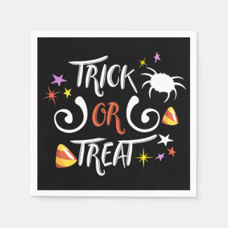 Serviette En Papier tricoter ou traiter l'halloween