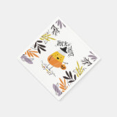 Serviette En Papier Tricoter ou traiter l'Halloween du maïs bonbon | S (Coin)