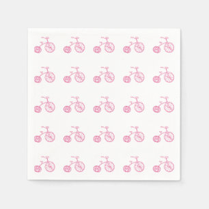 Serviette En Papier Tricycle rose Vintage pour fille mignonne