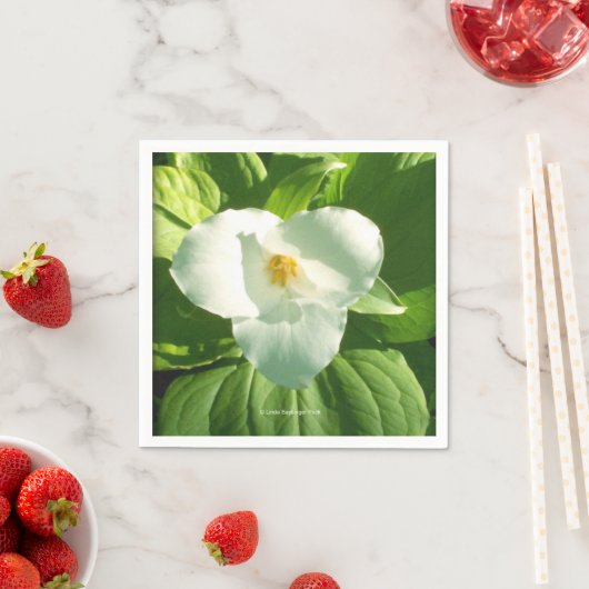 Serviette En Papier Trillium Flower (En situation)