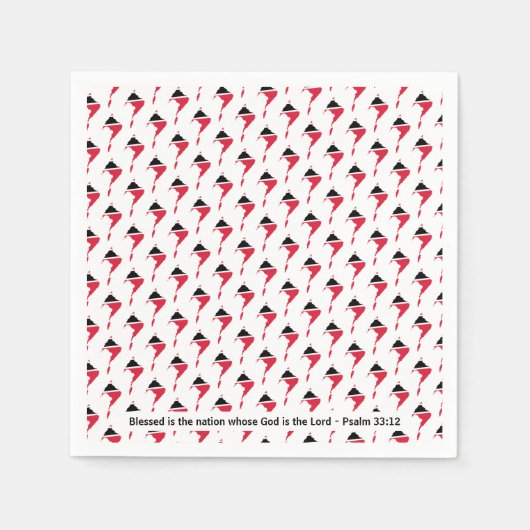 Serviette En Papier TRINIDAD & TOBAGO Carte Livre d'Ecritures personna (Devant)