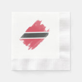 Serviette En Papier Trinité-et-Tobago flag brush stroke, vol national (Devant)