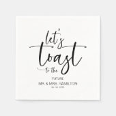 Serviette En Papier Trinquons Chic Papeterie Fête de Fiançailles (Devant)