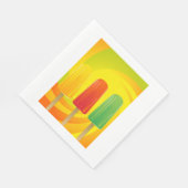 Serviette En Papier Trio de sucettes glacées d'été Popsicles lumineuse (Coin)
