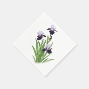 Serviette En Papier Trio d'iris