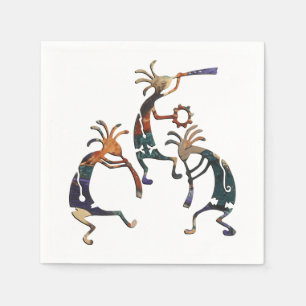 Serviette En Papier Trio musicien KOKOPELLI + vos idées