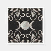 Serviette En Papier Triple Lune - Déesse Triple - Mère de Perle (Devant)