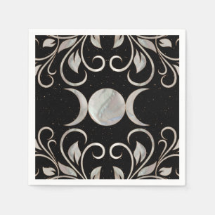 Serviette En Papier Triple Lune - Déesse Triple - Mère de Perle