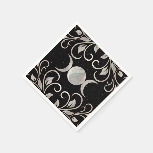 Serviette En Papier Triple Lune - Déesse Triple - Mère de Perle (Coin)