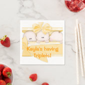Serviette En Papier Triplets Baby shower papier serviettes (En situation)