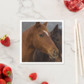 Serviette En Papier Triplets de chevaux (En situation)