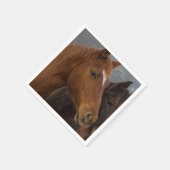 Serviette En Papier Triplets de chevaux (Coin)