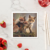 Serviette En Papier Triplets Foxy (En situation)