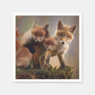 Serviette En Papier Triplets Foxy