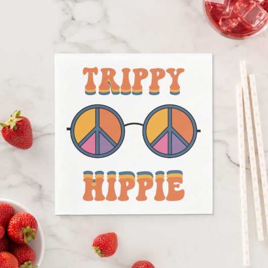 Serviette En Papier Trippy Hippie (En situation)
