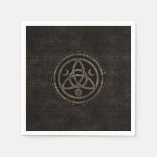 Serviette En Papier Triquetra Triple Lune Ornement Celtique (Devant)