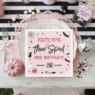 Serviette En Papier Trois Esprits ! Fête d'anniversaire Halloween 3ème