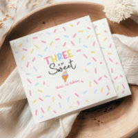 Trois est tellement sucré crème glacée 3e fête d'a