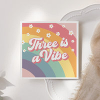 Trois est Vibe Retro les années 70 Rainbow Daisy A