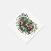 Serviette En Papier Trois fées, les compagnons du coeur magique. (Coin)