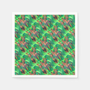 Serviette En Papier Trois Femmes Noires Traditionnelles Ethniques Dans