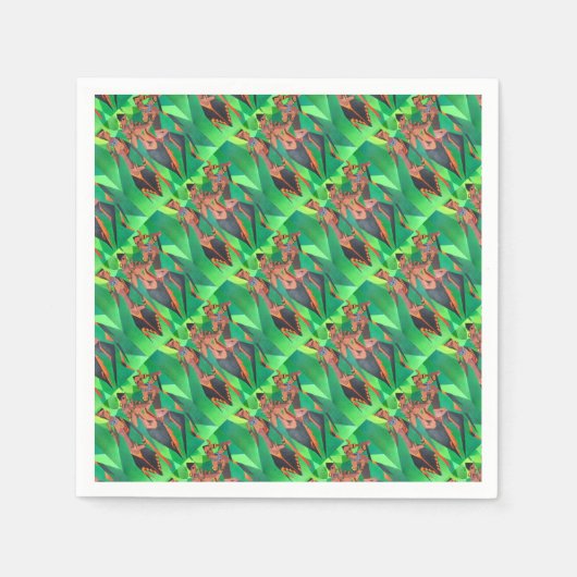 Serviette En Papier Trois Femmes Noires Traditionnelles Ethniques Dans (Devant)