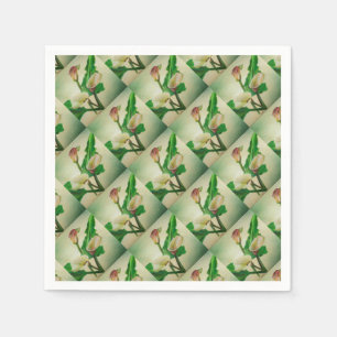 Serviette En Papier Trois Lys Calla Étonnant Botanique Acrylique