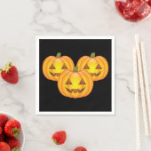 Serviette En Papier Trois mignons Citrouilles d’Halloween Jack O’Lante (En situation)