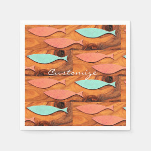 Serviette En Papier Trois Motifs de poisson Thunder_Cove