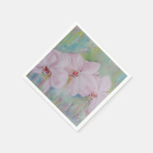 SERVIETTE EN PAPIER TROIS ORCHIDES BLANCS PAPIER NAPKINS (Coin)