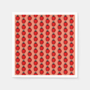 Serviette En Papier Trois Petits Ladybugs - Cocktail Standard