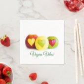 Serviette En Papier Trois pommes (En situation)