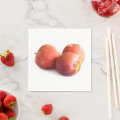 Serviette En Papier Trois pommes rouges (En situation)