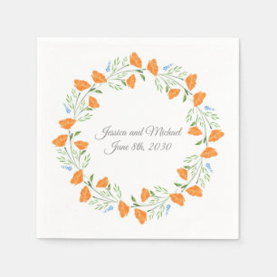 Serviette En Papier Trois Populations d'aquarelle Wreath