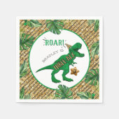 Serviette En Papier Trois Rex Dinosaur 3e anniversaire (Devant)