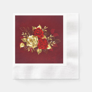 Serviette En Papier Trois Roses de bijoux