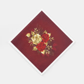 Serviette En Papier Trois Roses de bijoux (Coin)