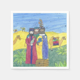 Serviette En Papier Trois sages