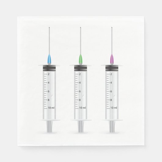 Serviette En Papier Trois seringues (Devant)