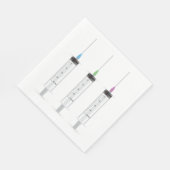 Serviette En Papier Trois seringues (Coin)