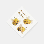 Serviette En Papier Trois serviettes d'abeilles (Coin)